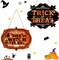 Trick or Treat & The Witch is in Hanging Sign Halloween Wreath Sign - 2 PCS